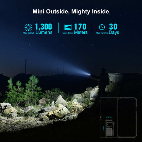 Baton 4 Powerful EDC Flashlight With Charging Case