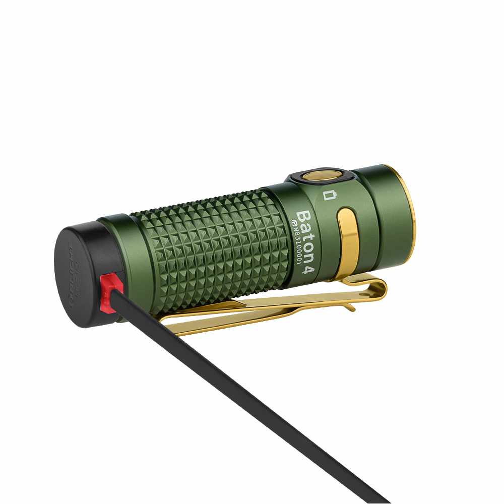 Olight Baton 4 EDC Flashlight 1300 Lumens With Charging Case | OD Green | Premium Edition