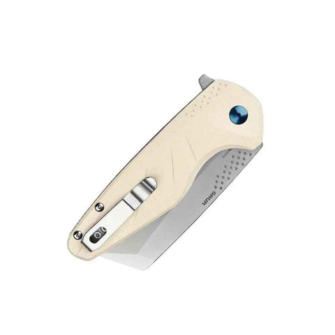 Oknife Gaur Beige Folding Knife | 1000 Lumens