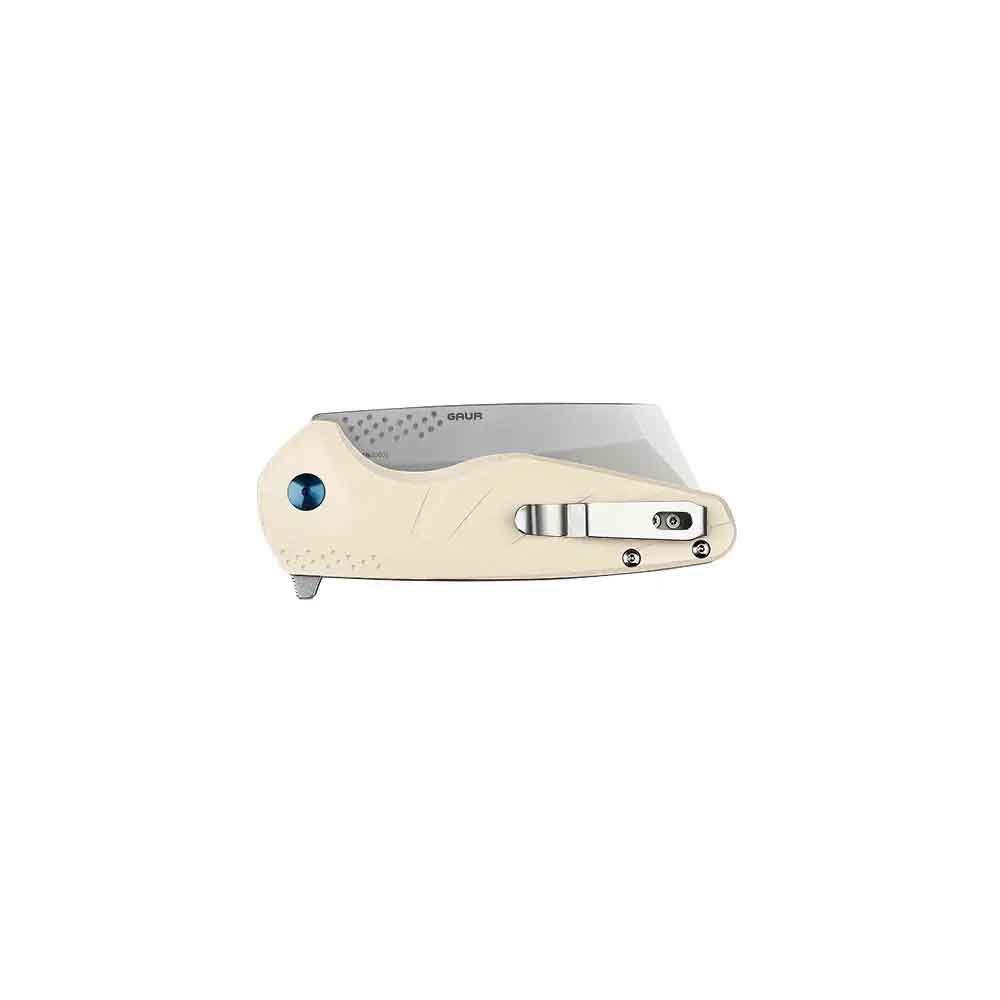 Oknife Gaur Beige Folding Knife | 1000 Lumens