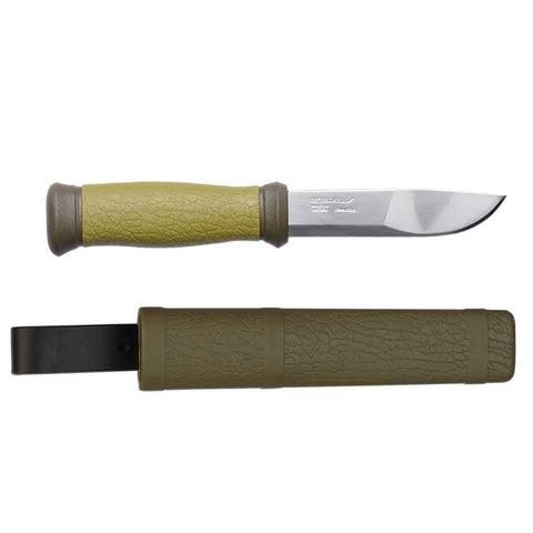Morakniv Mora 2000 (S) Green | Fixed Blade Hunting Knife | 1000 Lumens
