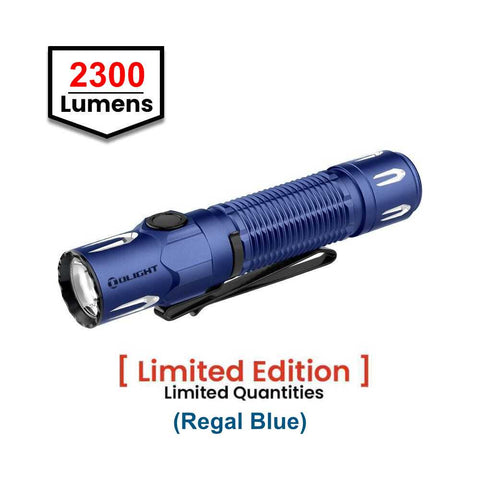 Olight Warrior 3S High Beam Tactical Flashlight | Regal Blue
