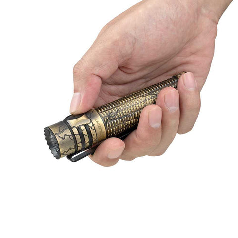 Olight Warrior Mini 3 Compact EDC Flashlight | Cracked Brass | Limited Edition