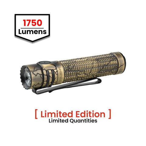 Olight Warrior Mini 3 Compact EDC Flashlight | Cracked Brass | Limited Edition
