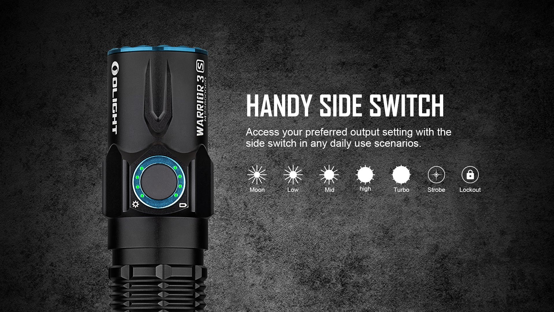 Olight Warrior 3S Rechargeable Tactical Flashlight | 1000Lumens.ca
