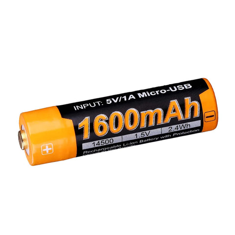 Fenix 1600U AA Battery | USB Rechargeable Battery | 1000Lumens