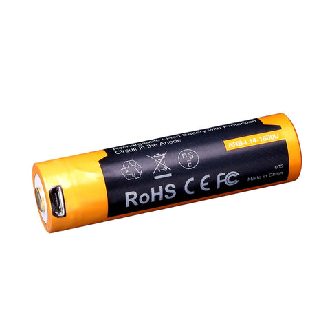 Fenix 1600U AA Battery | USB Rechargeable Battery | 1000Lumens