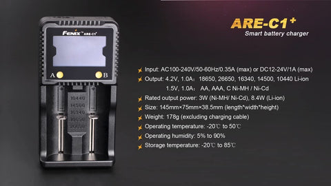 Fenix Smart Charger | 2 Channel Smart Charger | 1000Lumens
