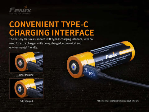 Fenix ARB L21 5000U Battery | 5000U Rechargeable Battery | 1000Lumens