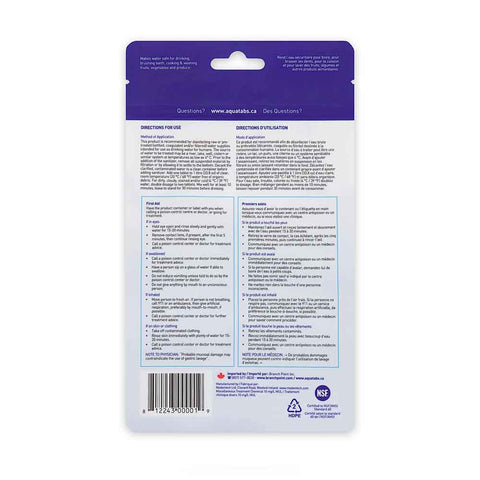Aquatabs Water Purification Tablets 49 mg
