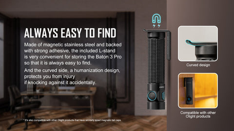 Olight Baton 3 Pro Rechargeable Flashlight