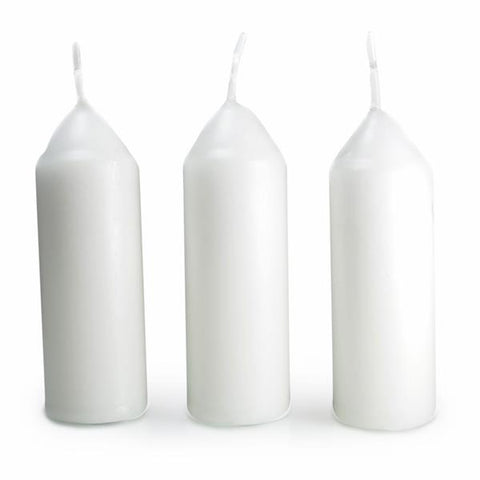 Custom White Candles | 3 Pack White Candles | 1000Lumens