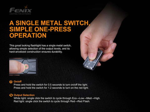 Fenix E03R Keychain Flashlight | E03R Keychain Flashlight | 1000Lumens