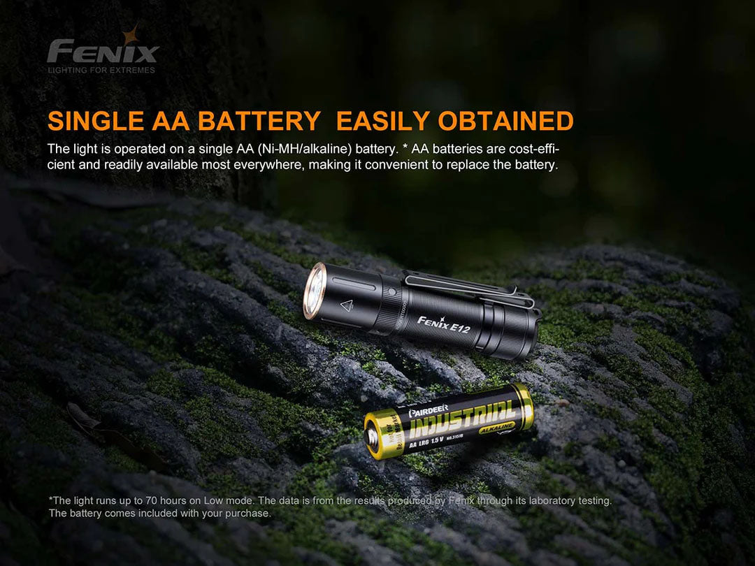 Fenix E12 Flashlight | Fenix E12 160 Lumens Light | 1000Lumens