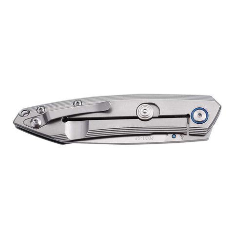 P831-SF Compact Folding Knife, Stainless Steel Handle, Safety Lock