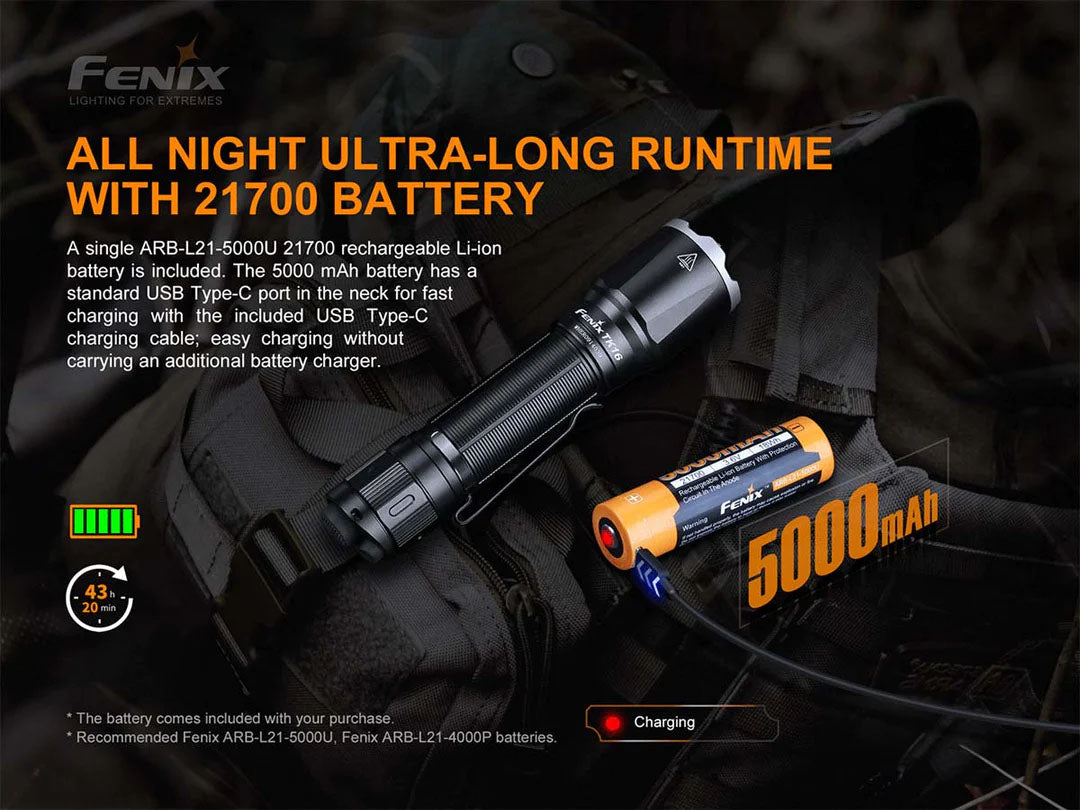 Fenix TK16 V2.0 Tactical Flashlight Charging