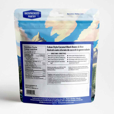 Backpacker's Pantry - Cuban Style Coconut Black Beans & Rice