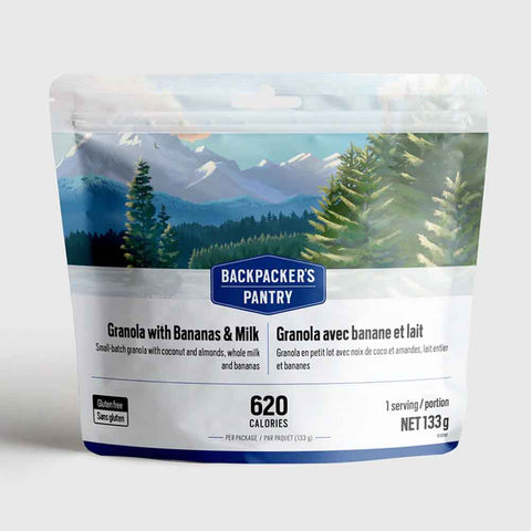 Freeze Dried Meal | Backpacker's Pantry - Granola with Bananas & Milk
