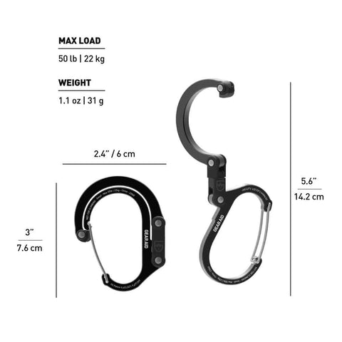 Gear Aid - Heloclip Small Gear Clip (Hot Rod Red)