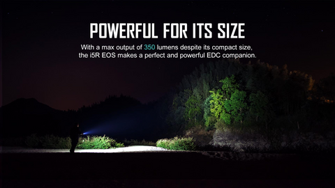 Olight i5R EOS Rechargeable EDC Flashlight | Black | 1000Lumens.ca