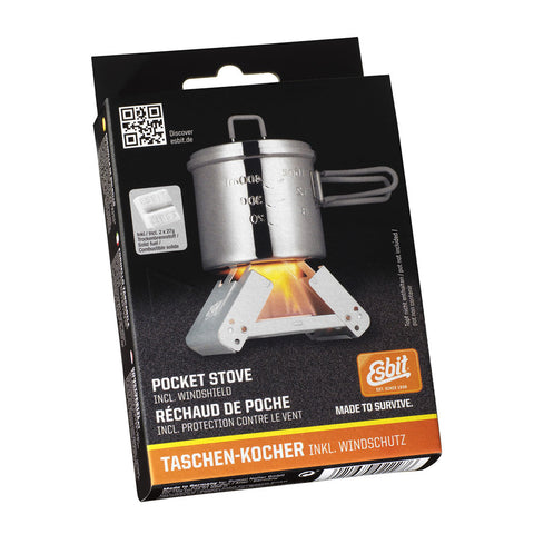 Esbit Large Pocket Stove With Windscreen, incl. 2x27g Fuel Pucks