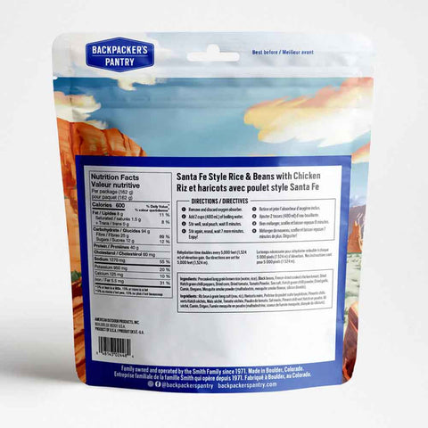 Backpacker's Pantry -Santa Fe Style Rice & Beans with Chicken | 1000lumens.ca