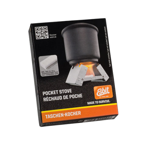 Esbit Pocket Stove, Including 6x14 g Solid Fuel Pucks