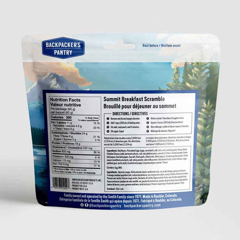 Freeze Dried Meals | Backpacker's Pantry - Summit Breakfast Scramble